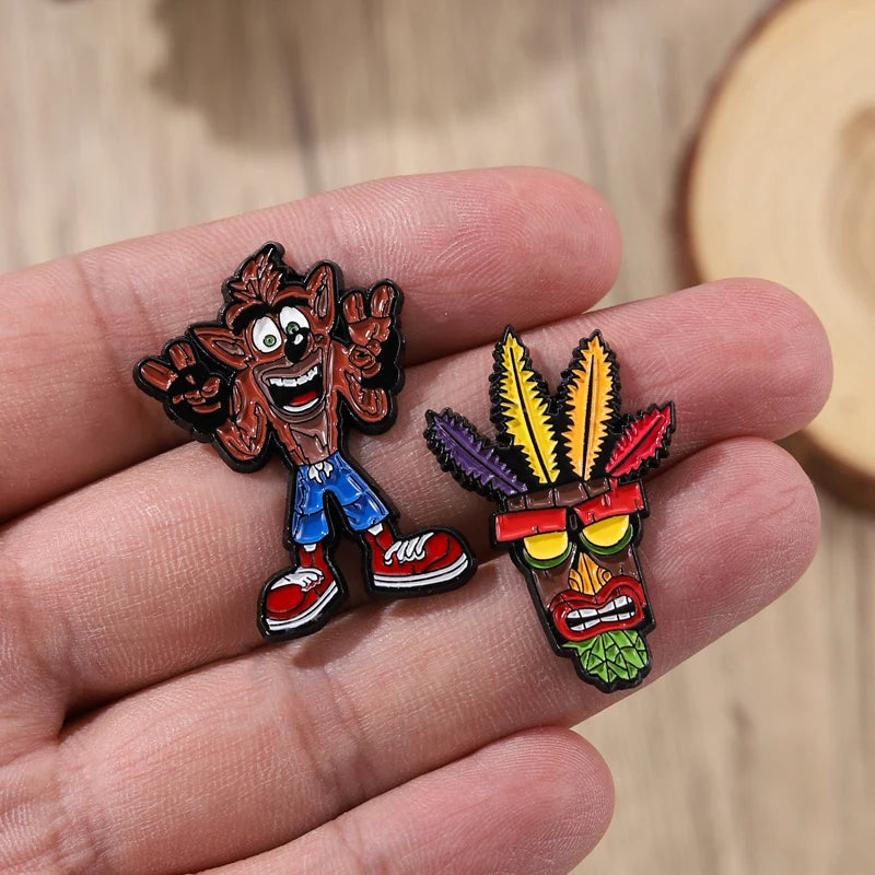 Anime Game Character Enamel Pin Badge Animal Wolf Brooch Punk Metal Classic Lapel Clothes Sweater Custom Kids Jewelry Gifts