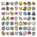 56PCS Cute Anime Pokemon Stickers Cartoon Pikachu Sealing Decoration DIY Laptop Decals Graffiti Sticker Reward Gift Kid Toy