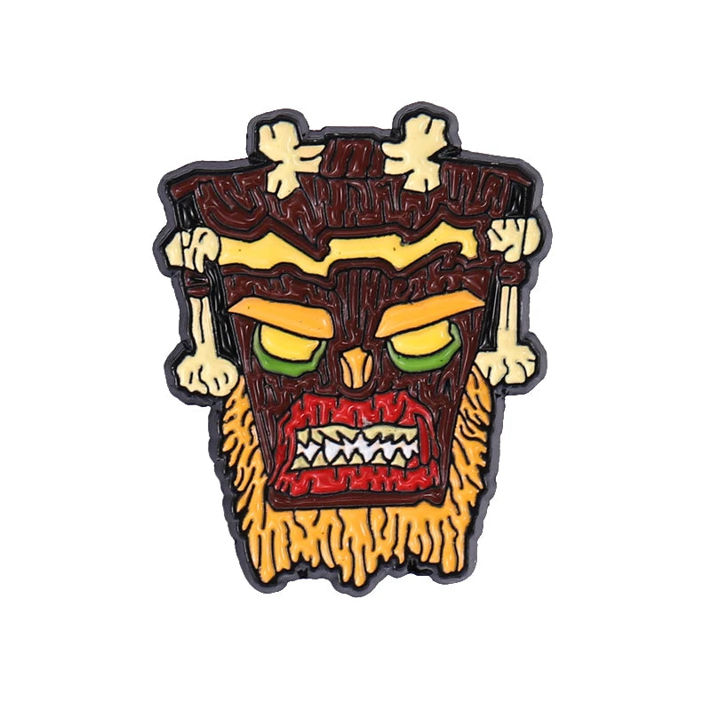 Anime Game Character Enamel Pin Badge Animal Wolf Brooch Punk Metal Classic Lapel Clothes Sweater Custom Kids Jewelry Gifts